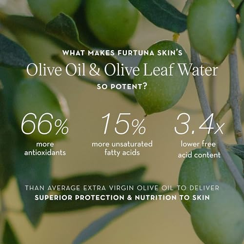 Furtuna Skin Biphase Moisturizing Oil - Hydrating, Plumping & Protecting Face, Neck, and Decollete Oil, Vegan & Cruelty-Free, Organic Olive Oil-Infused