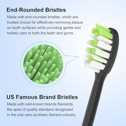 Replacement Toothbrush Heads Compatible with Philips Sonicare One Electric Toothbrush£¬Brush Head 10 Pack for HY1100 for HY1200 for BH1022,5black+5white