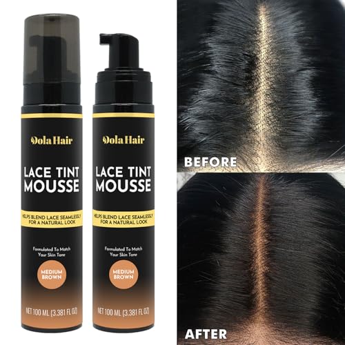 Dolahair Lace Glue Kit - Complete Set with Lace Tint Mousse, Wig Installation & Melting Spray(Medium Brown)