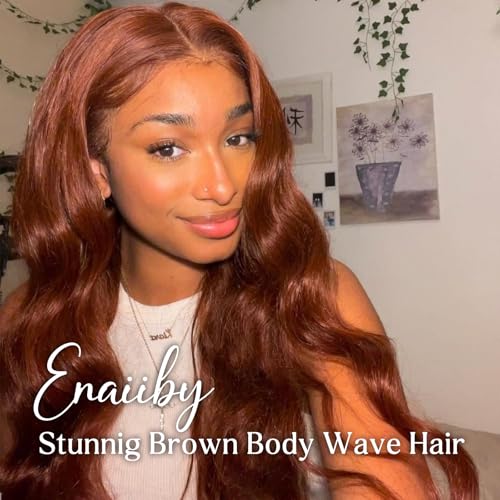 Light Reddish Brown Bundles Human Hair Body Wave 16 18 20 Inch, Color 30 Copper Brown Thick Raw Virgin 3 Bundles 12A 100% Brazilian Human Hair Wavy Loose Wave Quick Sew In Weave #30