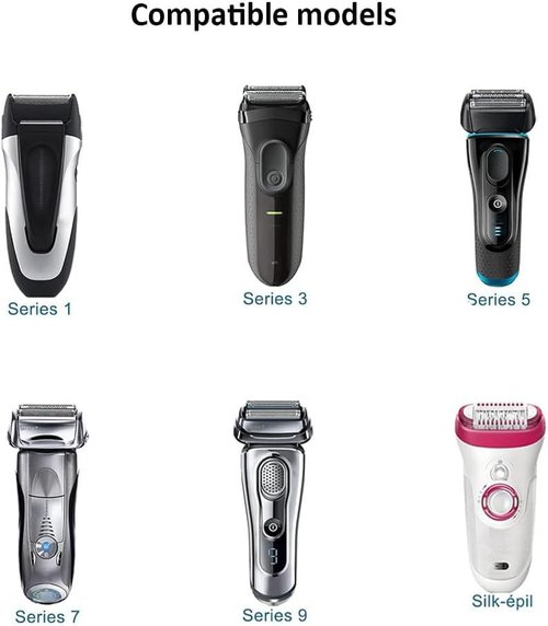 Charger Replacement for Braun Shaver Series 7 3 9 5 1, Charging Cord Compatible with Braun 190, 3040s, 340, 5040s, 720, 720s-4, 760cc, 790cc 9090 Razor Trimmer 12V 400mA