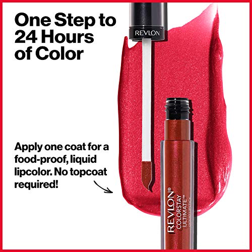 Revlon ColorStay Ultimate Liquid Lipstick, Longwear Rich Lip Colors, Wears for Up to 24 Hours, Satin Finish, 030 Miracle Mauve, 0.1 fl oz