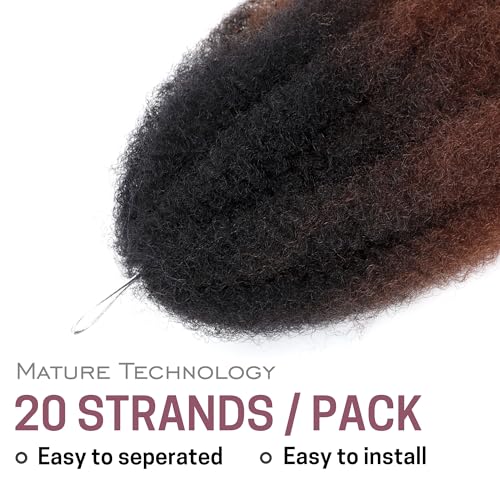 Marley Twist Braiding Hair 8 Packs Marley Twist Hair Twist Hair 24 Inch Afro Kinky Curly Twist Crochet Hair Twist Soft and Natural Hair (1B/30/27, 24 inch)