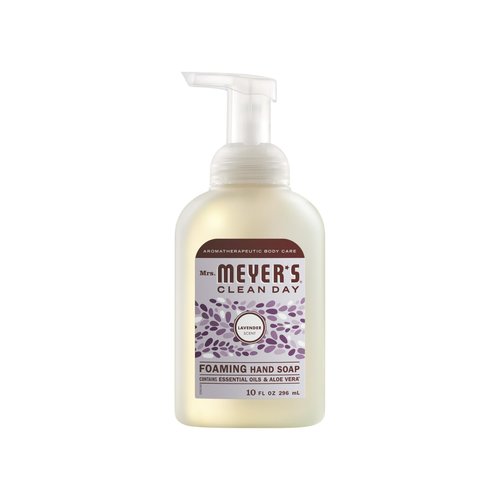 Mrs. MEYER'S CLEAN DAY Foaming Hand Soap 4 Scent Variety Pack, 1 Rain Water, 1 Lavender, 1 Lemon Verbena, 1 Watermelon, 10 OZ Each, 1 CT