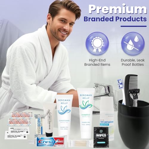 Trektote Travel Toiletry Kit For Men And Women ? 15 Piece Set of Travel Size Toiletries, TSA Compliant, Includes Shampoo And Conditioner, Body Wash, Toiletry Bag & More