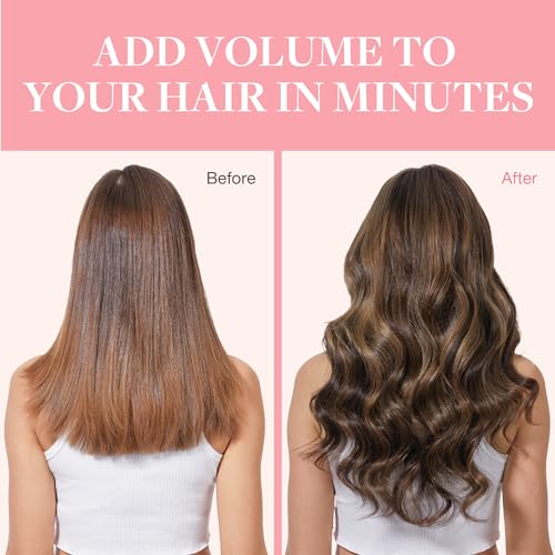 GOO GOO Clip in Hair Extensions Real Human Hair, Remy Human Hair Extensions Clip ins for Women, Natural Human Hair, 20inch 120g 7Pcs, 2/6/2 Balayage Dark Brown to Chestnut Brown