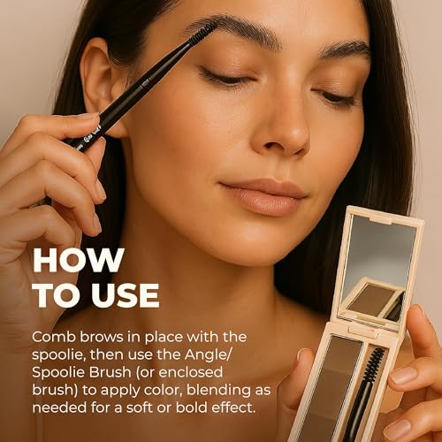 Beauty For Real Brow Max Ombre Brow Powder, Deep - Shapes, Balances & Defines Eyebrows - Long-Wear Formula - Vegan, Cruelty Free & Paraben Free