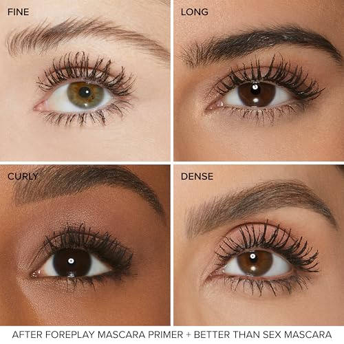 Too Faced Foreplay & Better Than Sex Duo | Dramatic Volume + Length Mascara and Primer Gift Set, 0.54 Fl Oz, Black