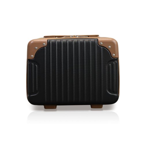 HAHONIA Hard Shell Beauty Case 30 * 15 * 22cm, Portable Waterproof Cosmetic Case with Elastic Band and Zipper, ABS Makeup Travel Case for Women Girl for Lipstick Skin Care