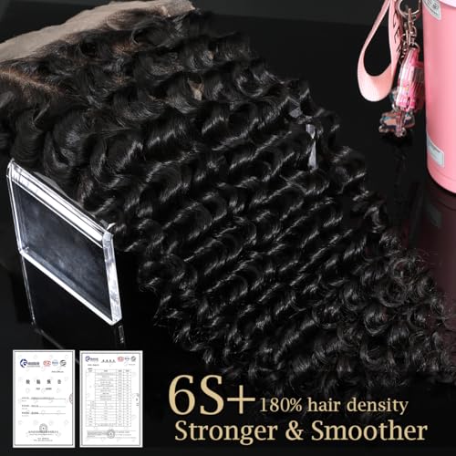 Knots Bleached CindiRiver 13x6 HD Lace Frontal - Pre Plucked Deep Wave Virgin Human Hair With Invisible Real HD Lace, Natural Hairline Lace Frontal Only