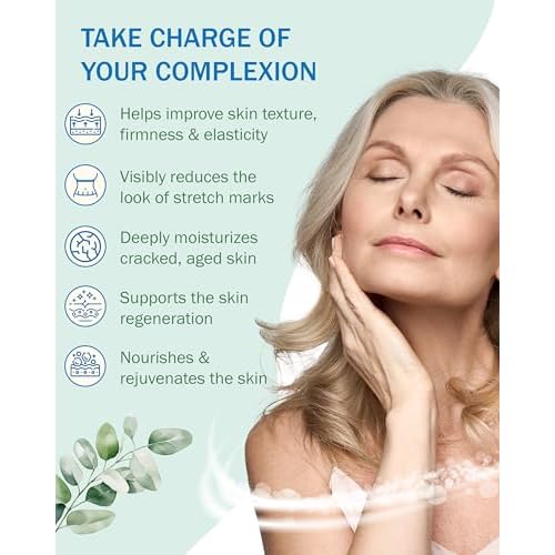 Crepe Skin Erase Cream & Firming Oil Set (2 Pk, 4 Fl Oz each) - with Natural Oils, Licorice Root & Chamomile Extract - Crepey Skin Tightening and Firming Body Cream & Oil, Made in USA