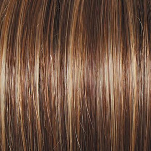 Raquel Welch Cinch Short Sassy Asymmetrical Boy Cut Wig by Hairuwear, Average Cap, SS8/25 Golden Walnut
