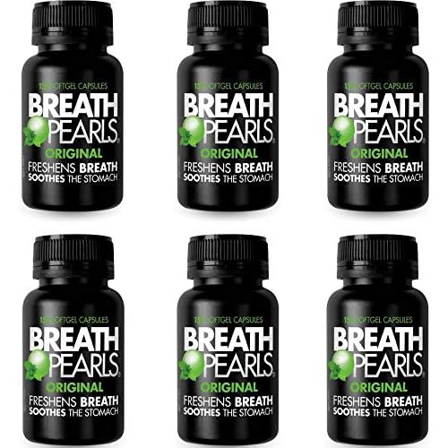 Breath Pearls Original 150 Softgels x 6 Pack (900 Softgels) - Freshens Bad Breath Mints