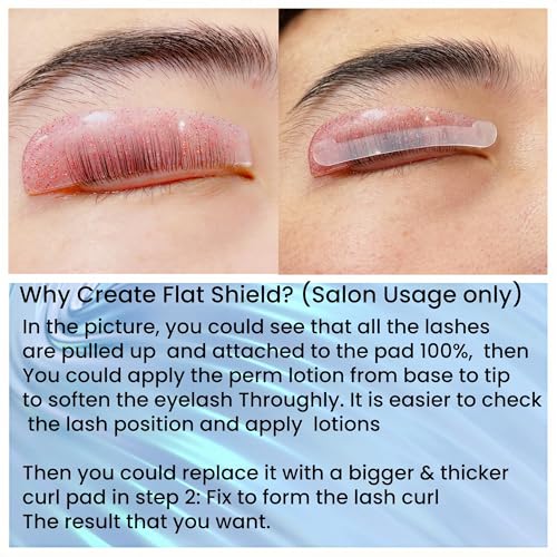 Asian Flat Shields 1mm Thin Lash Lift Pad For NO.1 Perm Soften Eyelashes 100% Korean Glueless Pads Glueless Lash Lifting Shield For Salon Usage Flatter Rods For Perming Lashes Thoroughly (Hot Pink)