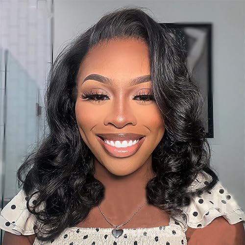 ISEE Hair Ocean Wave Glueless Wigs Human Hair Pre Plucked Pre Cut 5X7 HD Lace Wear Go Wig Lace Front Wigs Human Hair For Beginners 180% Density 20 Inch
