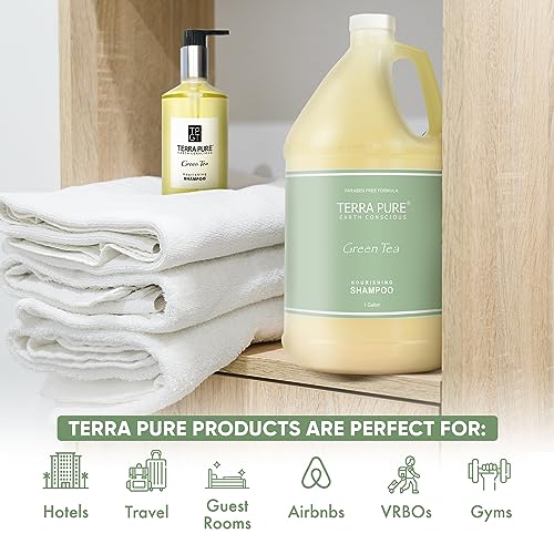Terra Pure Hotel Shampoo | Four Gallons | Designed to Refill Soap Dispensers (Set of 4)