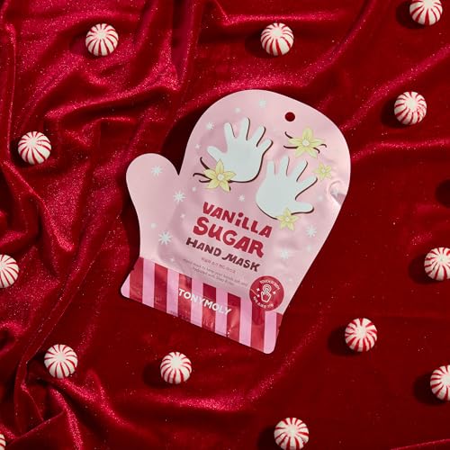 TONYMOLY Vanilla Sugar Hand Mask ? Hydrating Glove Treatment with Nourishing Essence for Soft, Smooth Hands ? Touchscreen-Friendly, 20-Minute Moisturizing Spa Mask & Self-Care Gift