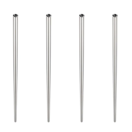 AccGin 4Pcs 316L Surgical Steel Piercing Taper Insertion 16G 18G 20G External/Threadless/Internal Thread Bar Taper Insertion Pins Pop Taper Piercings Kit for Ear/Nose/Lip/Eyebrow/Belly/Nipple/Tongue Piercing Changing Tool Stretcher Body Piercing Kit Assis