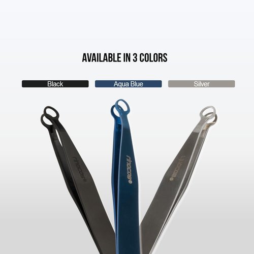 [Premium Hand-Made] Round tip Tweezers, 316 Surgical-Grade Stainless Steel for Safety, Precision tweezers, hair tweezers for plucking, Facial Hair Tweezers for Men & Women, Trim Tweezers