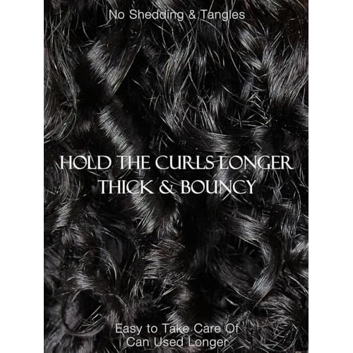 ASHINE Half Wig Human Hair Burmese Curly 180% Density Wear and Go Glueless Wig for Women Flip Over Natural Black 22 Inch with Clips and Drawstring