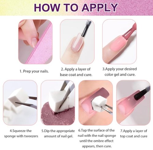 U-Shinein Gradient Painting Gel, 24 Gliter Colors Ombre Gel Nail Polish for Pigment Pat Silver&Gold Aura Nails, French Manicure DIY Nail Art Long-lasting No-wipe Palette B