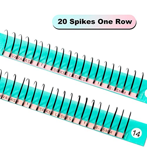 VAVALASH Premade Fan Spikes Lash Extensions 13-20mm Mixed Tray C Curl 0.07mm Matte Black Eyelash Extension Supplies Spikes Fans£¨D-0.07,13-20mm£©