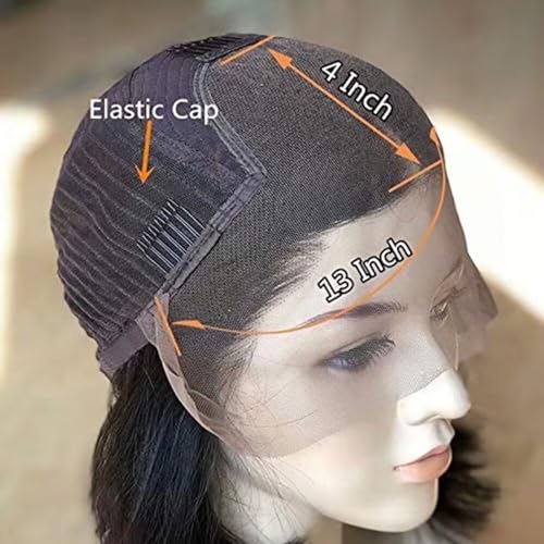 Curly Bay Hair Short Bob Yaki Side Part Layered Wavy Kinky Straight Short Bob Wig 12 Inch 180 Density Transparent HD Lace Front Wig Human Hair Pixie Cut Wig Pre Plucked with Kinky Edges