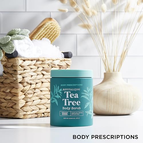 Body Prescriptions Exfoliating Body Scrub ? Body Cleanser for Nourished, Ultra-Smooth Skin, Tea Tree