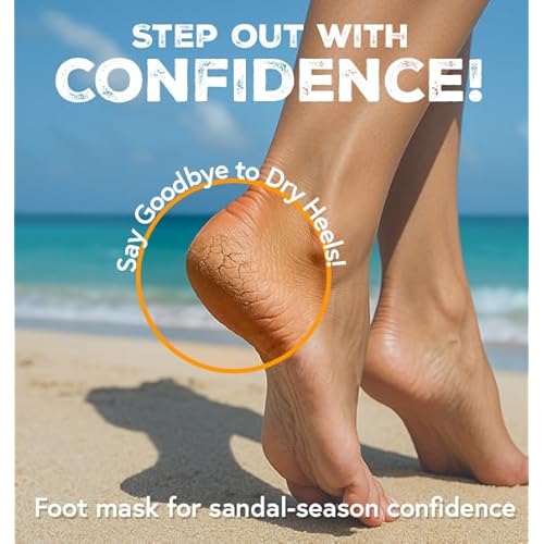 Original Derma Beauty Foot Mask 24 Pairs Intense Hydration Avocado Oil Moisturizing Foot Mask Set Body Exfoliator Callus Remover Foot Masks Foot Bath Pedicure Supplies for Beauty & Personal Care