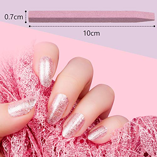 Mudder 20 Pcs Stone Nail File Pumice Stick for Fingernails Pumice Rock Nail Cuticle Pusher Rock File for Home Salon Toenail Buffing Tool