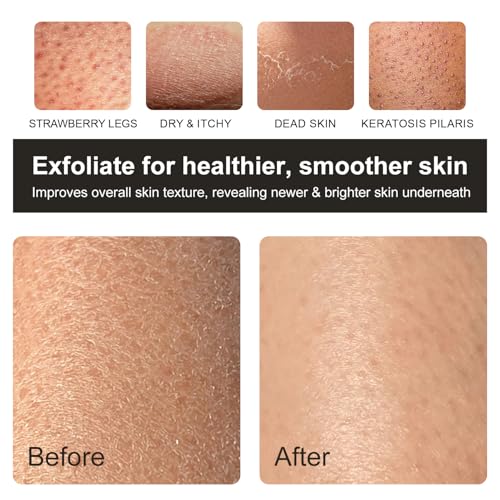 Korean Exfoliating Mitt, Exfoliating Gloves, Exfoliating Body Scrubber, Viscose Fiber Body Scrub Gloves, Dead Skin Remover for Smoother Skin, Self-Tan Prep and Removal, 3 Pack