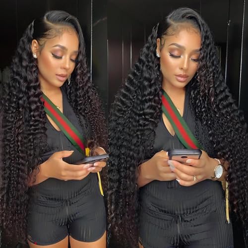 VibeFusion 13x4 HD Transparent Lace Front Human Hair Kinky Curly Wig 200% Density Glueless Pre Plucked Pre-Cut 20 Inch Women's Wig