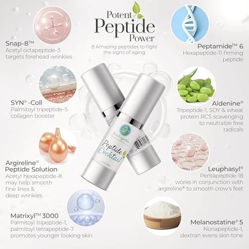 Skin Perfection Face Serum for Anti-aging 99% Potent Peptides 8x Matrixyl 3000 Pentamide 6 Syn Coll Snap 8 Reduce Wrinkles Lift Tighten Firm Anti-aging Serum for Women and Men