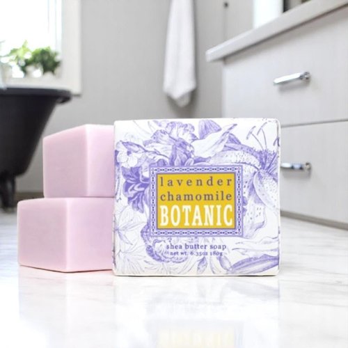 Greenwich Bay Mini Botanical Soap Bars – 12 Pack 1.9 oz Each – Individually Wrapped Guest Soaps for Airbnb, Spa, Travel, Bath – Travel Size Bar Soap Set, Lavender Chamomile