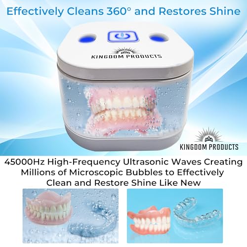 Innovative Ultrasonic Retainer Cleaner with a Larger 200ML Pod, 45kHz Retainer Cleaner Machine for Dentures, Night Guard Cleaner, Mouth Guard Cleaner, Denture Cleaner, Aligner Cleaner