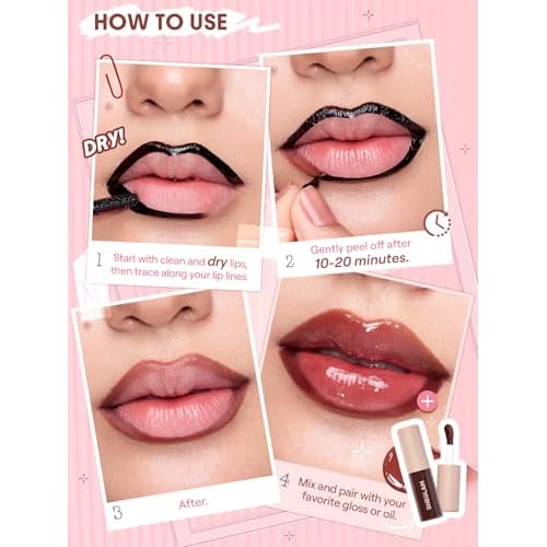 SHEGLAM Fall In Line Peel Off Lip Liner Stain Long Lasting Transfer-proof Nude Lip Tint-Pinky Promise