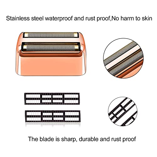 Rose Gold Replacement blades Foil and Cutters Compatible with BaBylissPRO Barberology FXFS2 Shaver foil Replacement Heads(2 pack £©