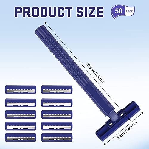 Chumia Twin Blade Razors for Men Stainless Steel Disposable Razors Men Bulk Plastic Shavers Multipurpose Portable Manual Disposable Shavers for Bathing Hotel Travel(1000 Pieces)