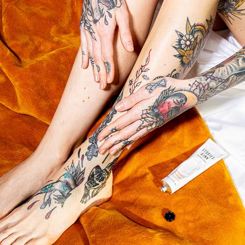 Stories & Ink Tattoo Care | VIBRANCY SERUM for healed skin - Overnight Treatment for Faded Tattoos to Brighten Pigments & Enhance Ink Intensity, 60 mL / 2 Fl Oz