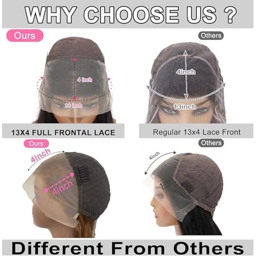 Highlight Ombre Lace Front Wig - 32 inch Human Hair, 180% Density, Honey Blonde, Straight, 13x4 HD Transparent Lace