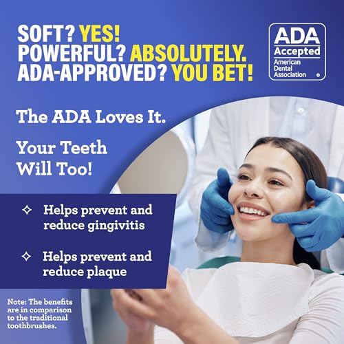 GuruNanda Butter On Gums Toothbrush, ADA Accepted, With 8000+ Ultra Soft Softex Bristles for Sensitive & Receding Gums, Perfect for Whiter Teeth, 6 Ct