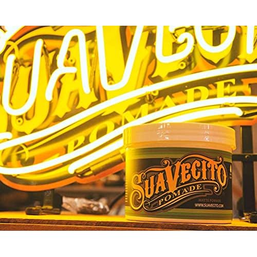 Suavecito Pomade Matte (Shine-Free) Formula 32 oz, 1 Pack - Medium Hold Hair Pomade For Men - Low Shine Matte Hair Paste For Natural Texture Hairstyles