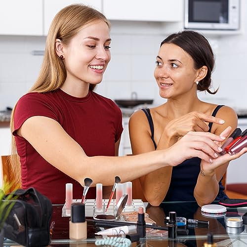Kigley 3 Pcs Clear Lipstick Organizer Acrylic Lip Gloss Holder Cosmetic Storage Lipstick Display Case for Women Perfume Sample Drawer Brushes Bottles Birthday Gift(24 Grid)