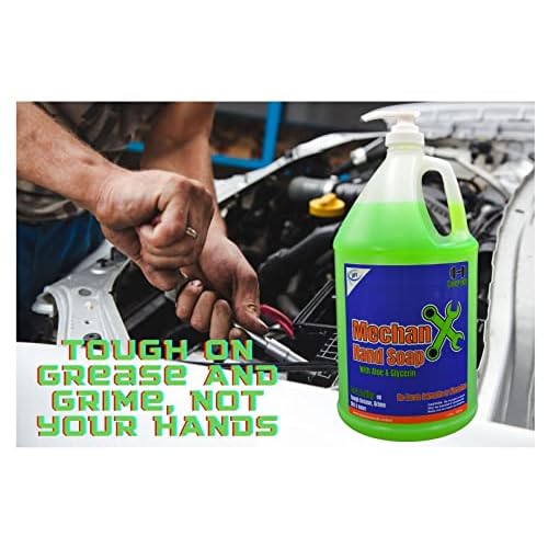 DPI MechanX Hand Soap, heavy duty, non abrasive, fast acting on grease, grime, and dirt. Gentle on hands, non drying or chapping for everyday use.. 1 Gallon with pump