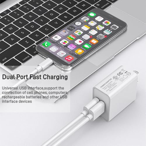 5V 2A USB Wall Adapter for Philips Sonicare 4100 Power Toothbrush,Dual Ports Wall Plug Compatible with Bitvae,7AM2M,Philips Sonicare 1100,2100,3100 Electric Toothbrush.