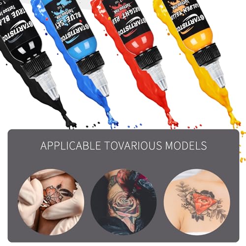 Tattoo Ink Set Professional 14 Colors 1oz (30ml) Vegan-Friendly Pigment Tattoo Ink Supplies
