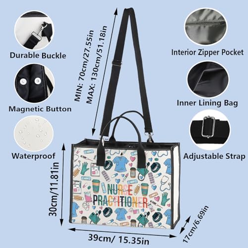 WZMPA Nurse Practitioner Cosmetic Bag - Medical NP Gift, Graduation Makeup Zipper Pouch for Appreciation (Nurse Practitioner-TB)