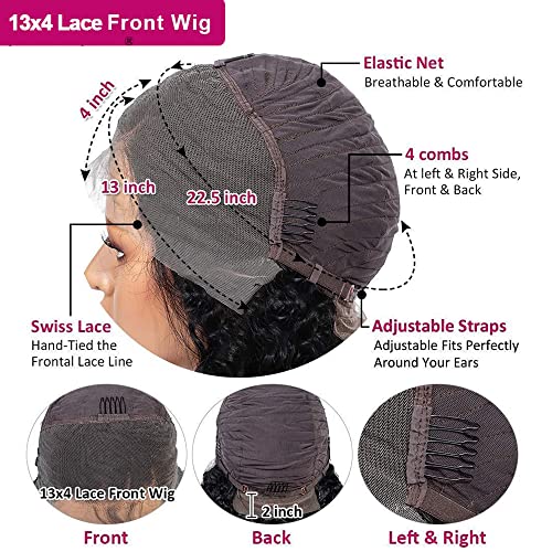 99j Burgundy Body Wave Lace Front Wig 13x4 HD Transparent Lace Frontal Wigs Glueless Human Hair Wigs Pre Plucked Pre Cut Frontal Human Hair with Baby Hair