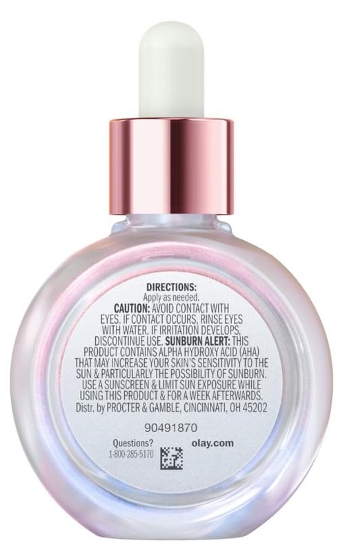 Olay Super Serum Night Repair, Fragrance-Free - Niacinamide, Peptide, Salicylic & Lactic Acid, Glycerin - 5-in-1 Skin Care Benefits - Hydrating, Evens Tone, Reduces Dark Spots, Anti-Aging, 1.0 Oz