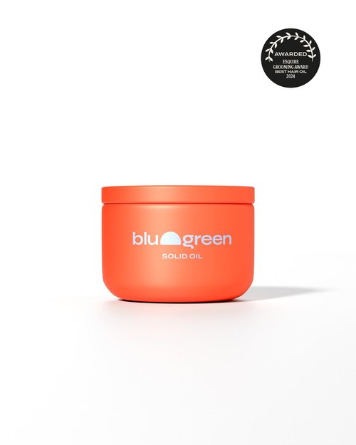 BLU & GREEN Solid Oil for Multiuse Styling & Finishing, Tames Frizz & Controls Flyaways, Adds Definition & Shine, For All Hair Types, Vegan, Cruelty-Free & Plastic-Free